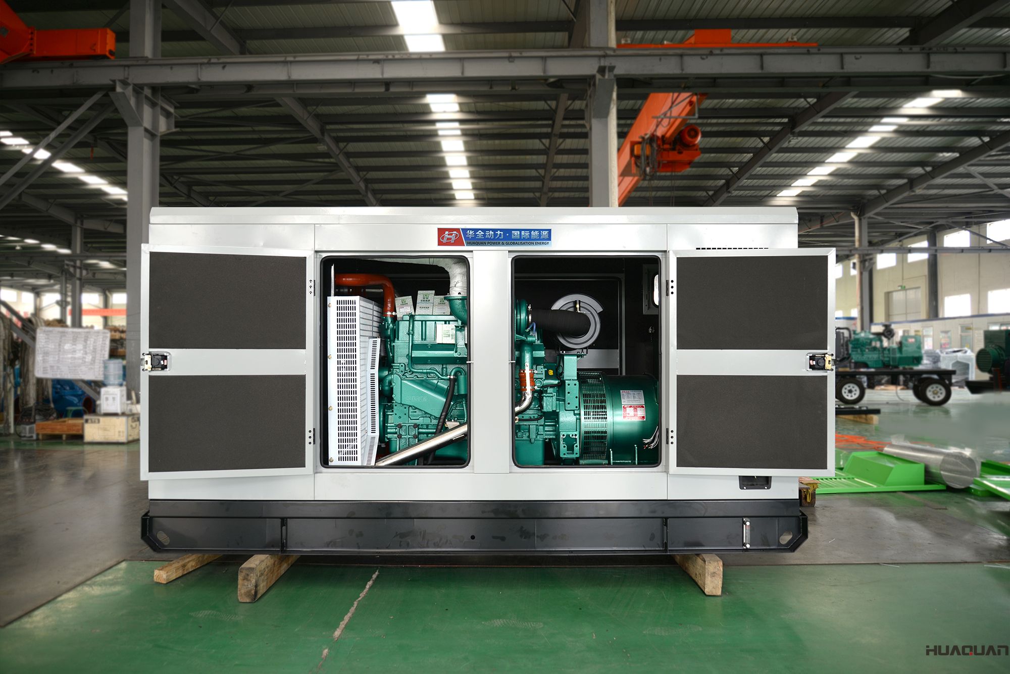 2018年4月12日華全動力250kw靜音箱發(fā)電機(jī)組發(fā)往湖北