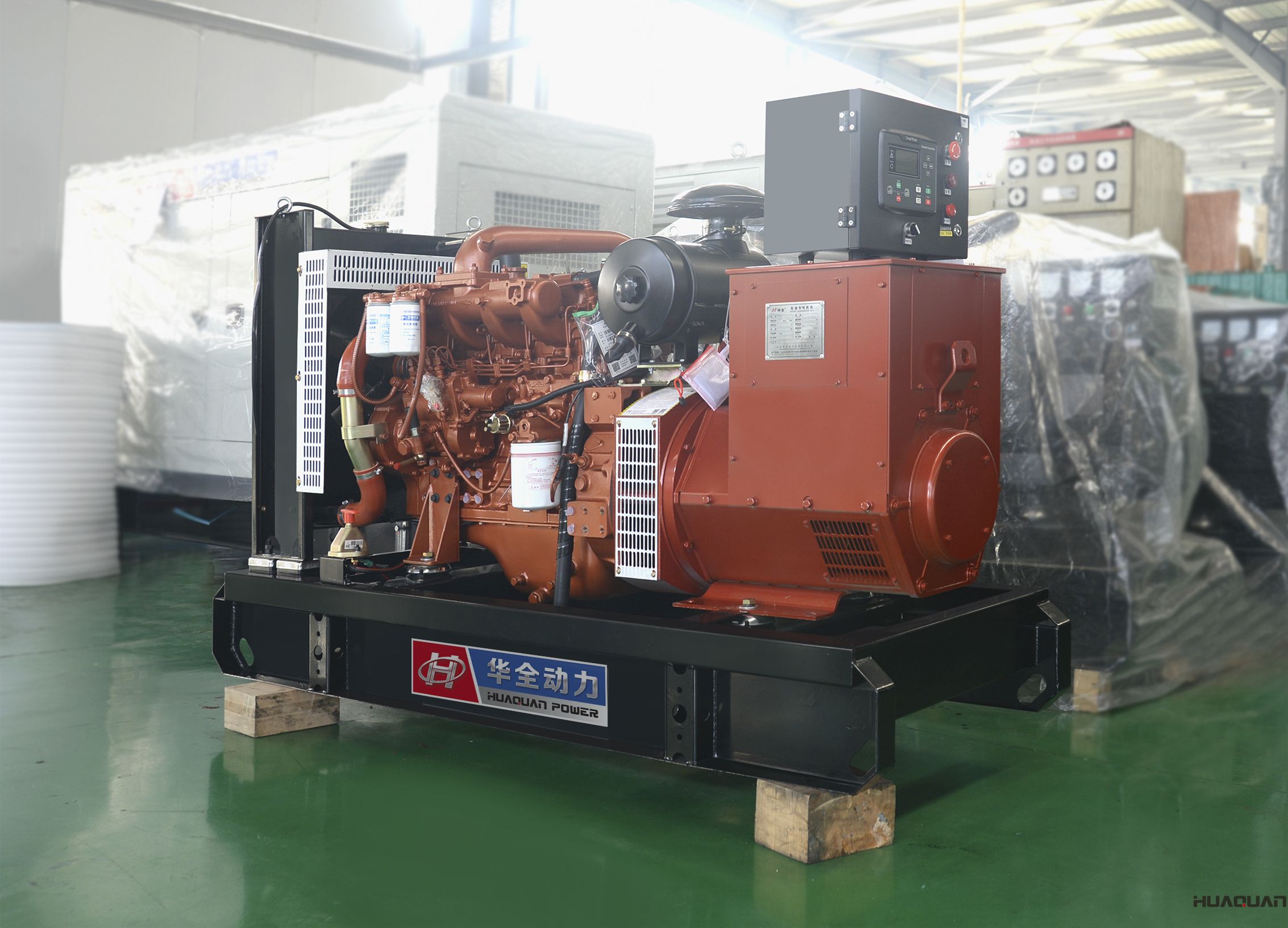 華全動(dòng)力50kw四保護(hù)發(fā)電機(jī)組于2018年4月14日發(fā)往天津