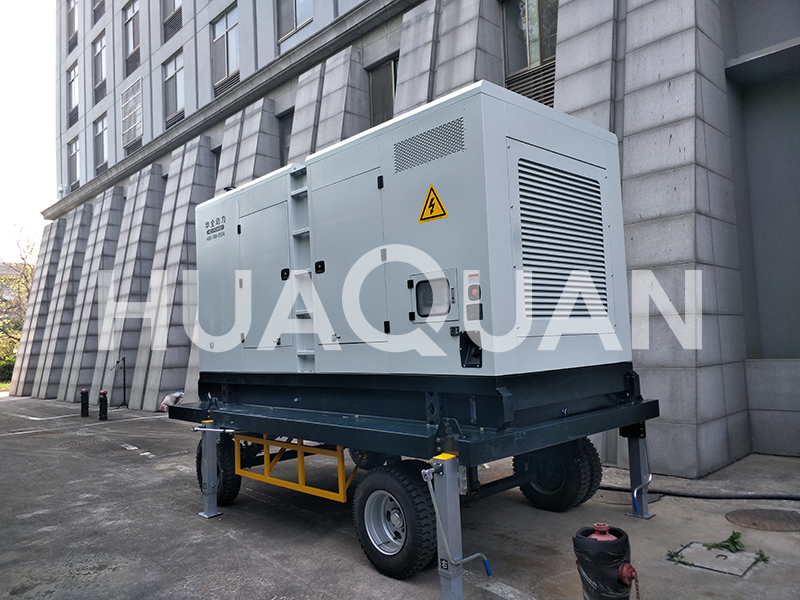 河南省周口市糧油儲備400KW移動式發(fā)電機組電站