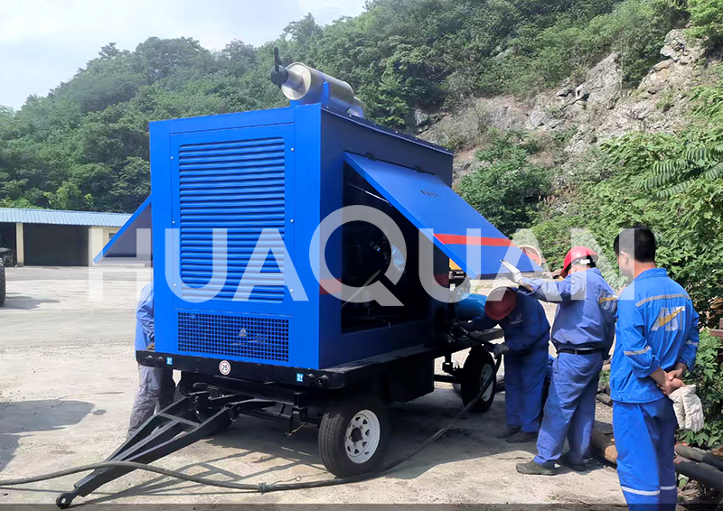 濟(jì)寧泗水路道路施工400kW移動式發(fā)電機(jī)組電站